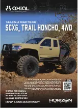 Preview for 1 page of Horizon Hobby Axial SCX6 TRAIL HONCHO 4WD Instruction Manual