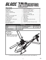 Preview for 3 page of Horizon Hobby BLADE TRIO 180 CFX Instruction Manual