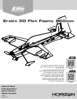 Horizon Hobby E-flite Eratix 3D Flat Foamy 860mm Instruction Manual preview