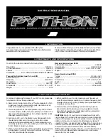 Horizon Hobby JR python Instruction Manual preview