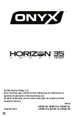 Preview for 18 page of Horizon Hobby ONYX ONXM2112 Manual