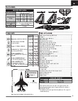 Preview for 3 page of Horizon Hobby Thunderbird F-16 Instruction Manual