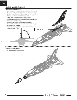 Preview for 6 page of Horizon Hobby Thunderbird F-16 Instruction Manual