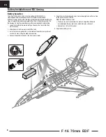 Preview for 8 page of Horizon Hobby Thunderbird F-16 Instruction Manual