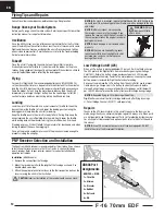 Preview for 12 page of Horizon Hobby Thunderbird F-16 Instruction Manual