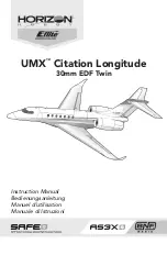 Horizon Hobby UMX Citation Longitude 30mm EDF Twin Instruction Manual preview