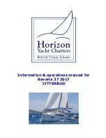 Horizon Yacht Charters Bavaria 37 2017 Jitterbug Operation Manual preview