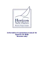 Preview for 1 page of Horizon Yacht Charters Bavaria 39 'Sawsea Lady' 2006 Information & Operation Manual