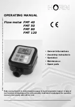 Предварительный просмотр 1 страницы HORN FMT 120 Operating Manual