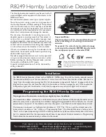 Preview for 1 page of Hornby R8249 Installation Manual