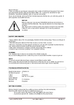 Preview for 14 page of HORNEET HS08114P001 Instruction For Operation And Maintenance