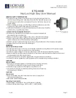 Предварительный просмотр 1 страницы HORNER HazLoc High Bay Series User Manual