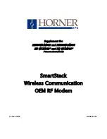 HORNER HE-WCM802 Supplement Manual preview