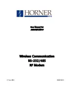 Preview for 1 page of HORNER HE200WCM910 User Manual