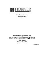 Preview for 1 page of HORNER HE693SNPMPX User Manual