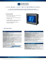 Предварительный просмотр 1 страницы HORNER X7 OCS Quick Reference Sheet