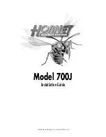 Preview for 1 page of Hornet 700J Installation Manual