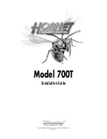 Preview for 1 page of Hornet 700T Installation Manual