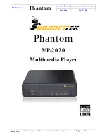 HornetTek Phantom MP-2020 Quick Manual preview