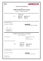 Preview for 4 page of horsch 60021898 Operating Instructions Manual