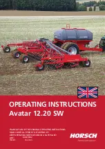 horsch Avatar 12.20 SW Operating Instructions Manual preview