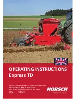 horsch Express TD Operating Instructions Manual preview