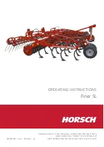 Предварительный просмотр 1 страницы horsch Finer SL Operating Instructions Manual