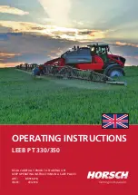 horsch LEEB PT 330 Operating Instructions Manual предпросмотр