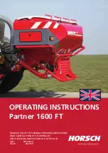 Предварительный просмотр 1 страницы horsch Partner 1600 FT Operating Instructions Manual