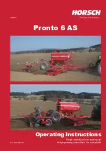 horsch Pronto 6 AS Operating Instructions Manual предпросмотр