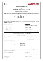 Preview for 4 page of horsch SW 12000 SD Operating Instructions Manual