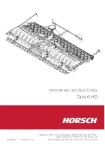 horsch Taro 6 HD Operating Instructions Manual предпросмотр