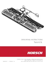 horsch Taro 6 SL Operating Instructions Manual предпросмотр