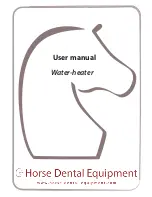 Horse Dental Equipment water-heater User Manual preview