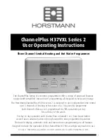 Horstmann ChannelPlus H37VXL Series 2 User Operating Instructions Manual preview