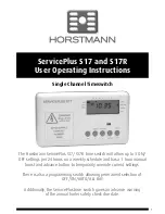 Horstmann ServicePlus S17R User Operating Instructions Manual preview