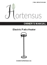 Preview for 1 page of Hortensus HOR-EPH1500W Owner'S Manual