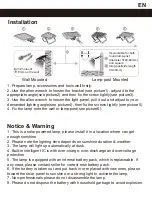 Preview for 17 page of Hortensus HOR-SFL10W Owner'S Manual