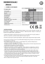 Предварительный просмотр 106 страницы Hoshizaki Advance F140 Operation, Maintenance And Installation Manual