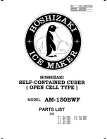 Hoshizaki AM-150BWF Parts List предпросмотр