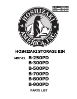 Hoshizaki B-250PD Parts List preview