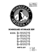 Hoshizaki B-300PC Parts List предпросмотр