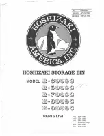 Предварительный просмотр 1 страницы Hoshizaki B-300SC Parts List