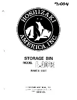 Preview for 1 page of Hoshizaki B302S Parts List