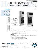 Hoshizaki DB-130H Specifications preview