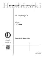 Предварительный просмотр 1 страницы Hoshizaki DB-200H Service Manual