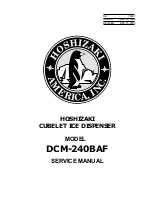 Hoshizaki DCM-240BAF Service Manual preview