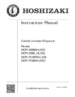 Hoshizaki DCM-300BAH Instruction Manual preview