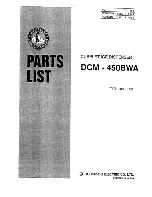 Preview for 1 page of Hoshizaki DCM-450BWA Parts List