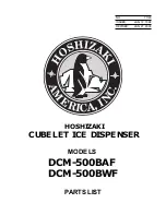 Предварительный просмотр 1 страницы Hoshizaki DCM-500BAF Parts List